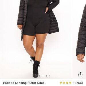 Fashion Nova Black Women's Puffer Coat